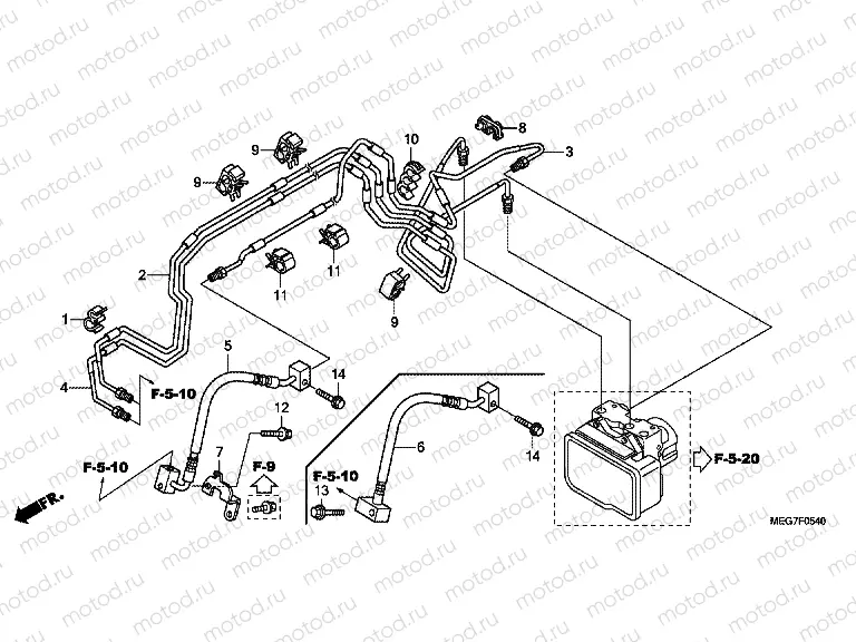 F-5-40 FRONT BRAKE HOSE