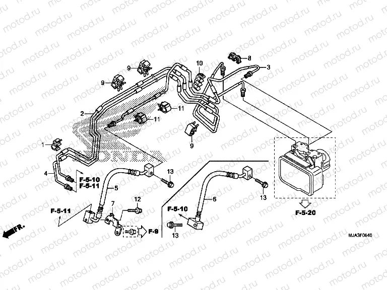 F-5-40 FRONT BRAKE HOSE