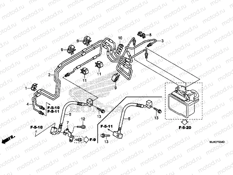F-5-40 FRONT BRAKE HOSE