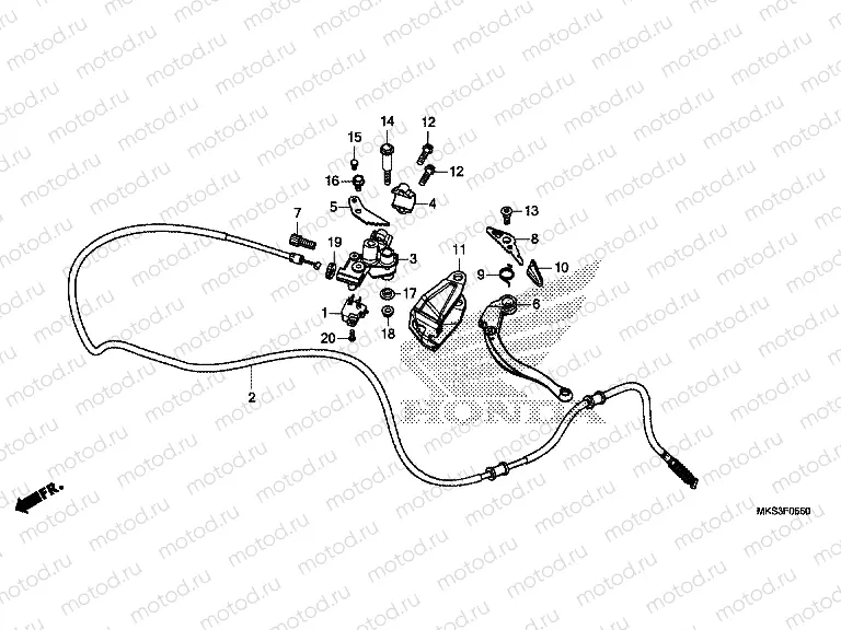F-5-50 PARKING BRAKE LEVER