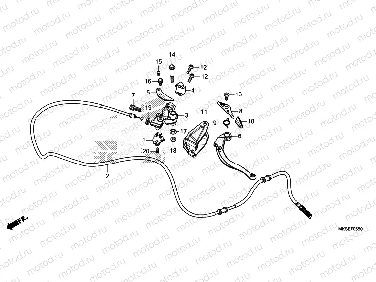 F-5-50 PARKING BRAKE LEVER