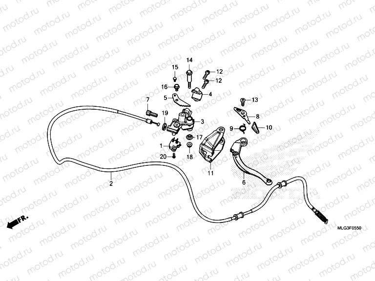 F-5-50 PARKING BRAKE LEVER