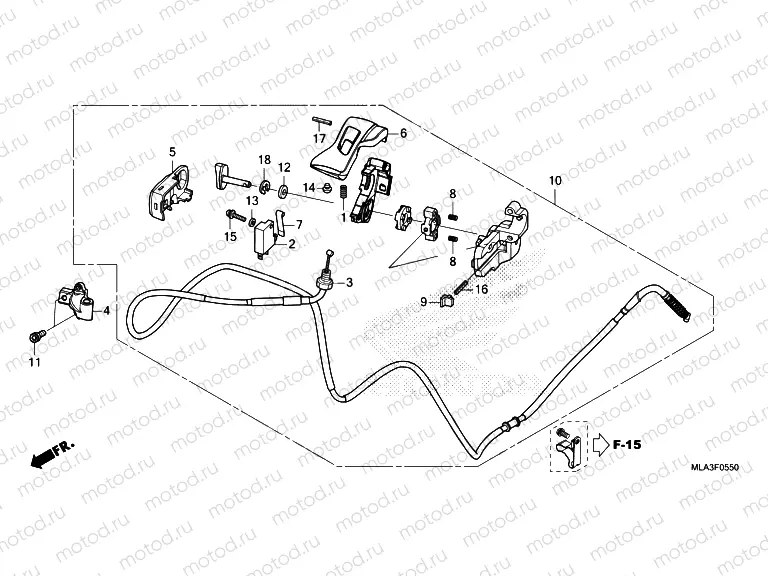 F-5-50 PARKING BRAKE LEVER