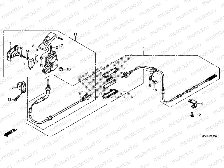 F-5-50 PARKING BRAKE LEVER