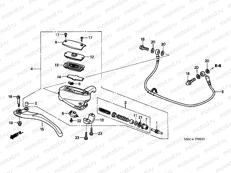 F-5 CLUTCH MASTER CYLINDER