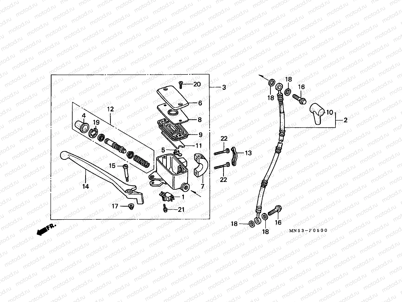 F-5 FR. BRAKE MASTER CYLINDER