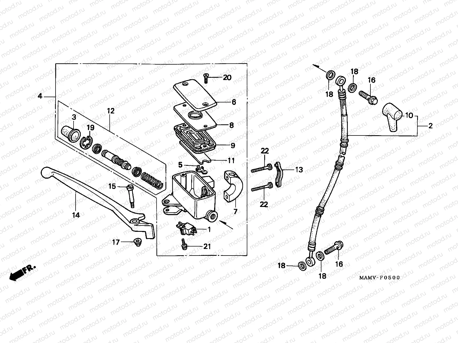 F-5 FR. BRAKE MASTER CYLINDER