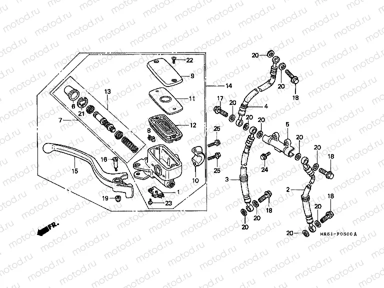 F-5 FR. BRAKE MASTER CYLINDER