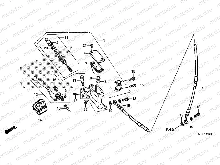 F-5 FR. BRAKE MASTER CYLINDER