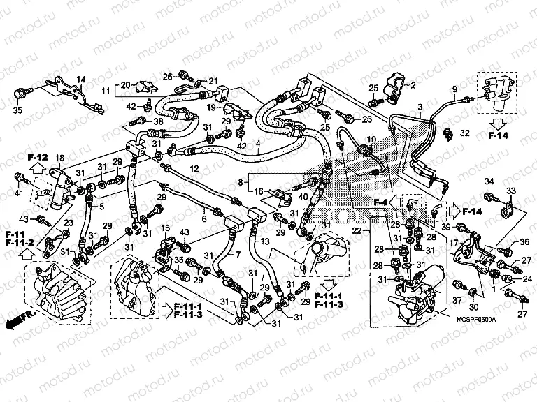 F-5 FRONT BRAKE HOSE
