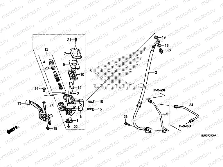 F-5 FRONT BRAKE MASTER CYLINDER