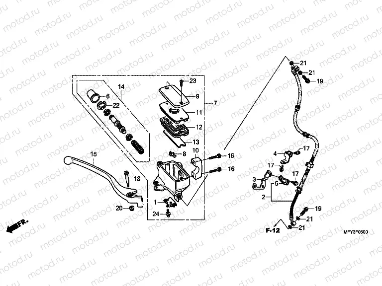 F-5 FRONT BRAKE MASTER CYLINDER
