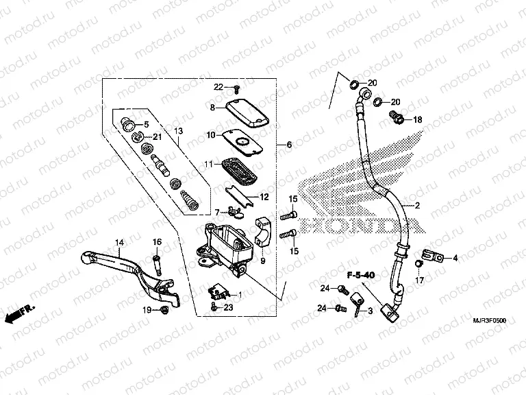 F-5 FRONT BRAKE MASTER CYLINDER