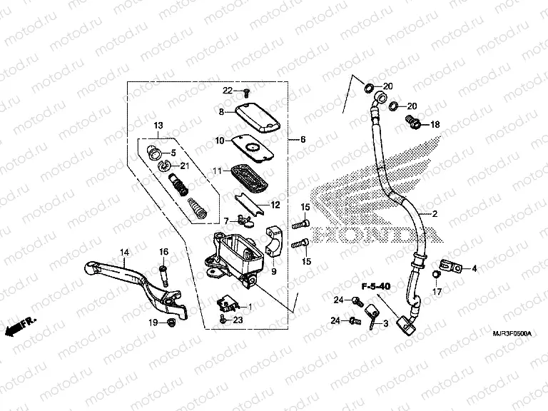 F-5 FRONT BRAKE MASTER CYLINDER