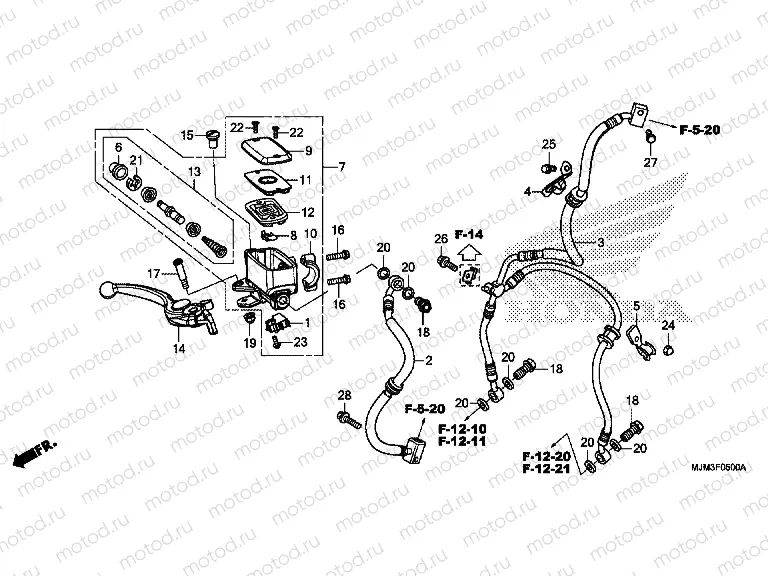 F-5 FRONT BRAKE MASTER CYLINDER