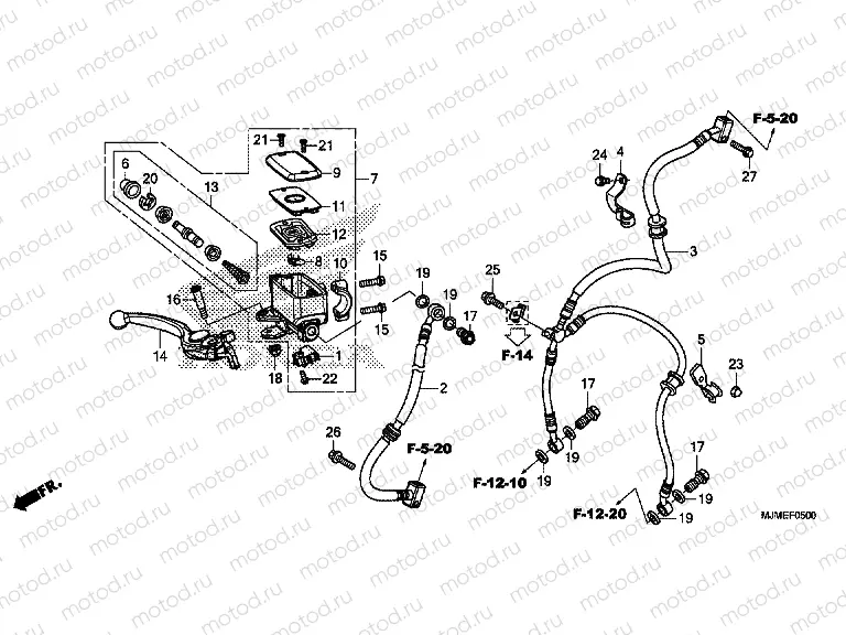 F-5 FRONT BRAKE MASTER CYLINDER