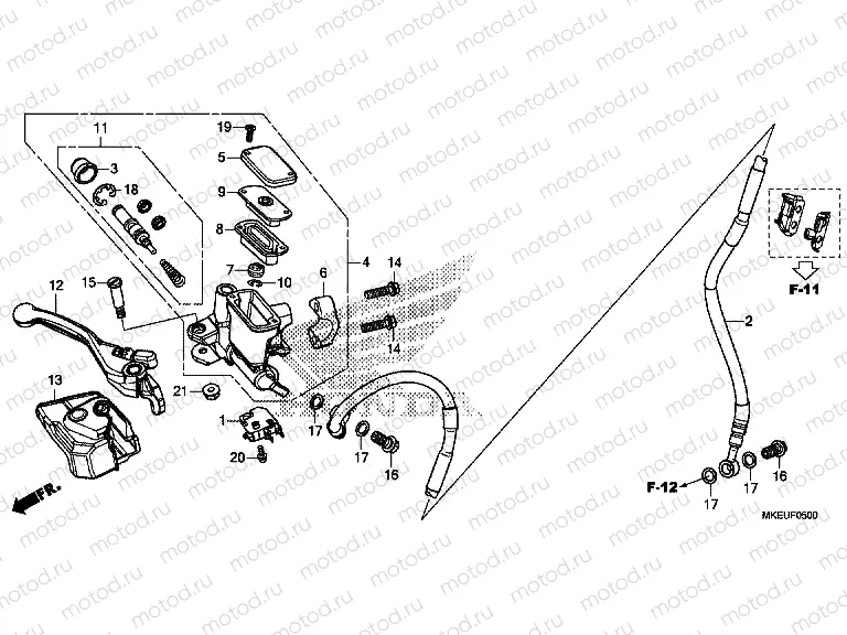 F-5 FRONT BRAKE MASTER CYLINDER