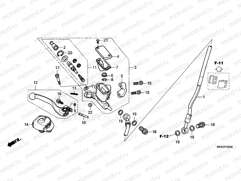 F-5 FRONT BRAKE MASTER CYLINDER