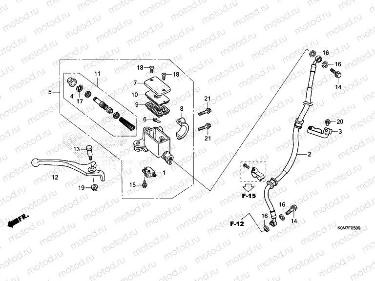 F-5 FRONT BRAKE MASTER CYLINDER