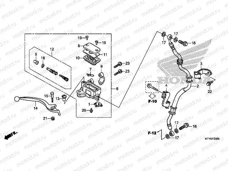 F-5 FRONT BRAKE MASTER CYLINDER