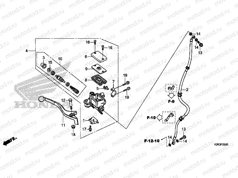 F-5 FRONT BRAKE MASTER CYLINDER