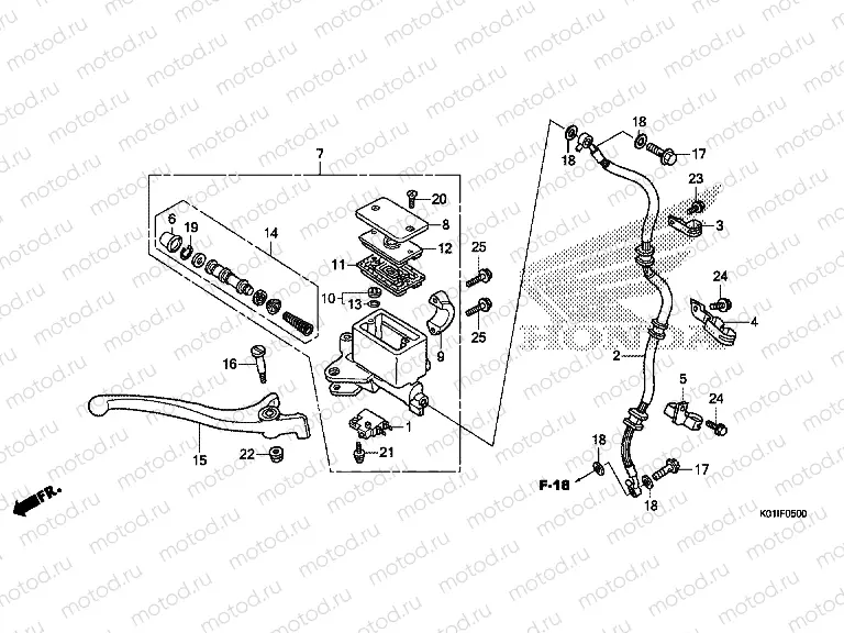 F-5 FRONT BRAKE MASTER CYLINDER