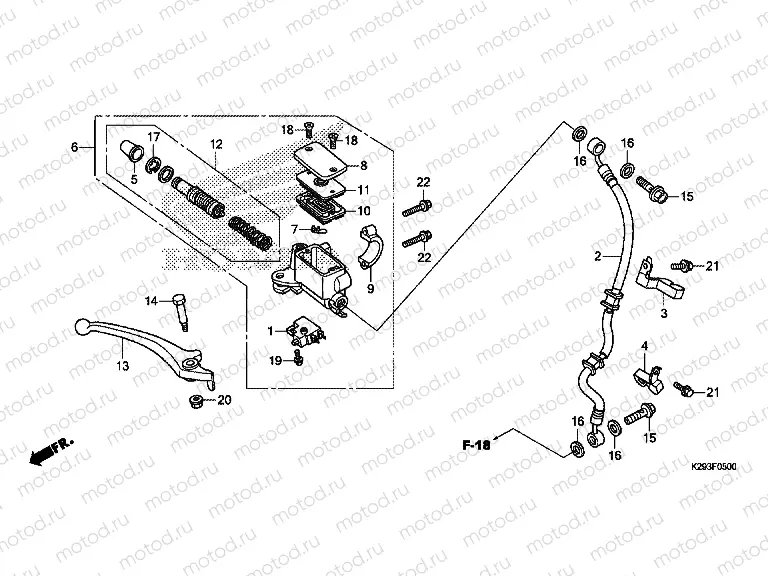 F-5 FRONT BRAKE MASTER CYLINDER