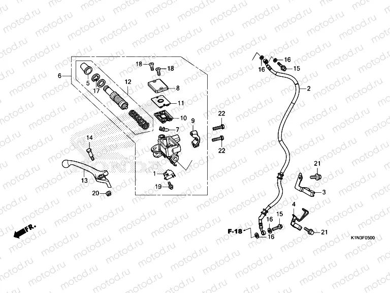 F-5 FRONT BRAKE MASTER CYLINDER