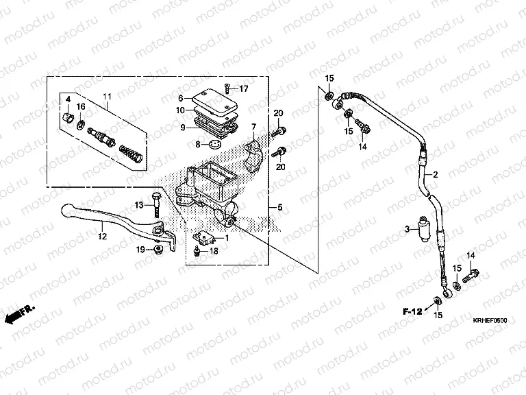 F-5 FRONT BRAKE MASTER CYLINDER