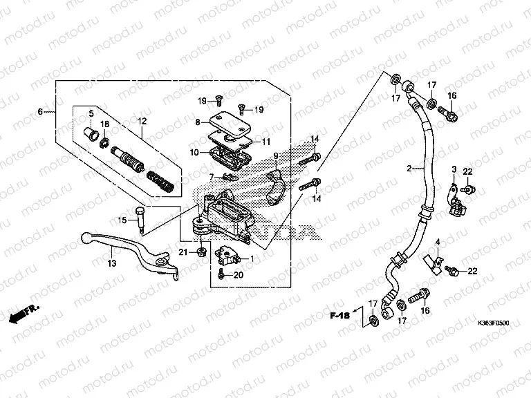 F-5 FRONT BRAKE MASTER CYLINDER