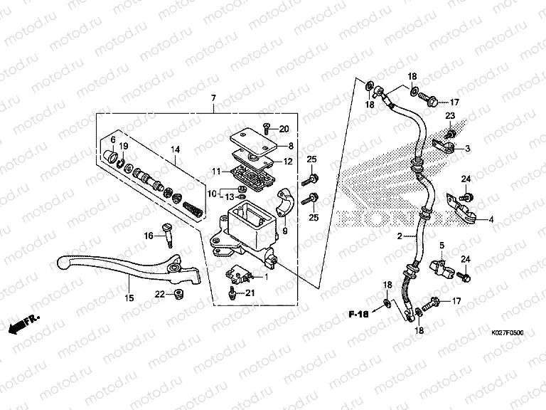 F-5 FRONT BRAKE MASTER CYLINDER