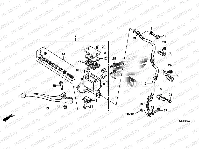 F-5 FRONT BRAKE MASTER CYLINDER