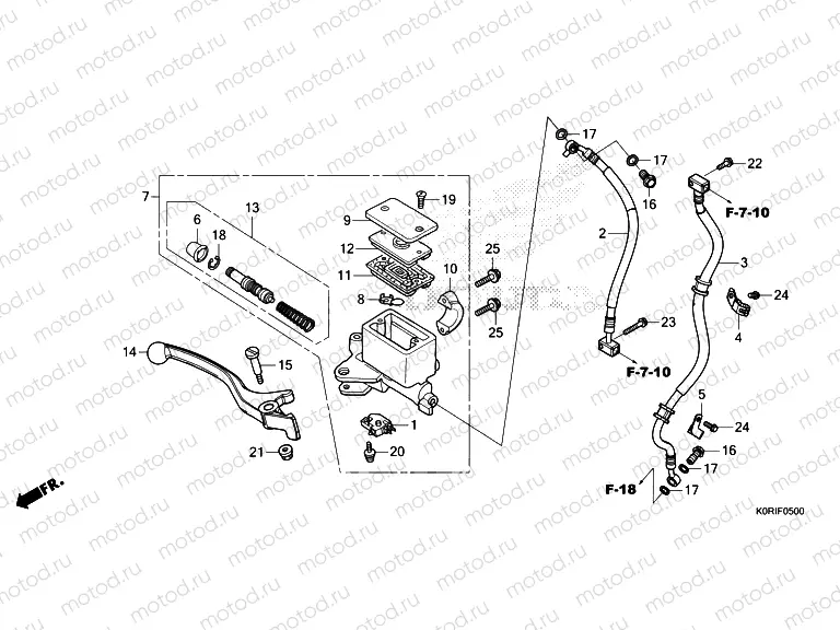 F-5 FRONT BRAKE MASTER CYLINDER