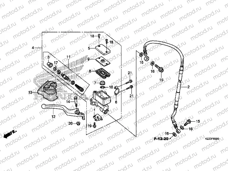 F-5 FRONT BRAKE MASTER CYLINDER