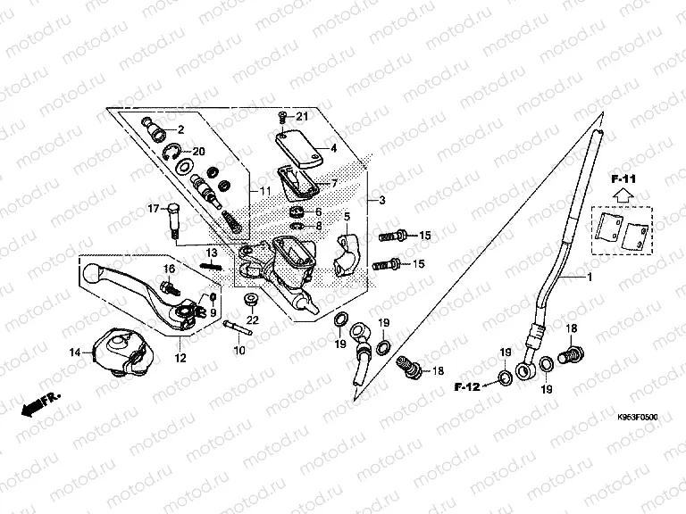 F-5 FRONT BRAKE MASTER CYLINDER