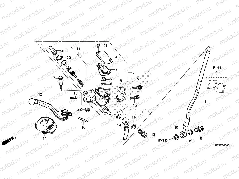 F-5 FRONT BRAKE MASTER CYLINDER