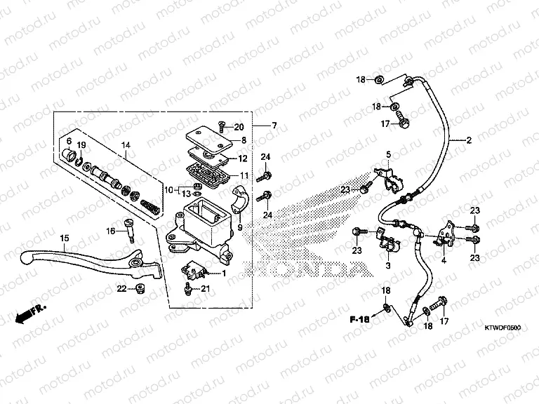 F-5 FRONT BRAKE MASTER CYLINDER