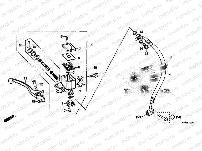 F-5 FRONT BRAKE MASTER CYLINDER