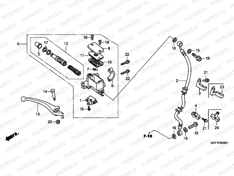 F-5 FRONT BRAKE MASTER CYLINDER