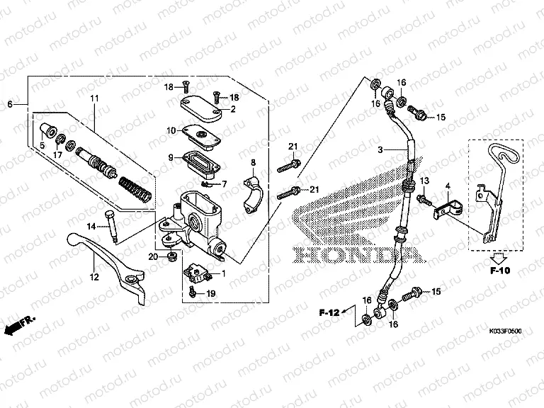 F-5 FRONT BRAKE MASTER CYLINDER