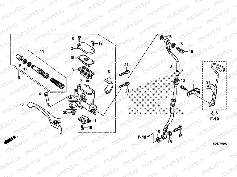 F-5 FRONT BRAKE MASTER CYLINDER