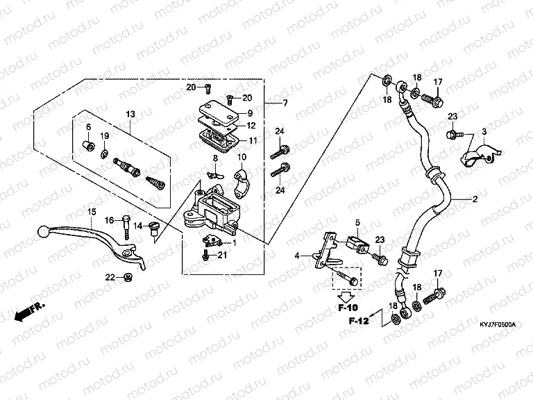 F-5 FRONT BRAKE MASTER CYLINDER (CBR250R)