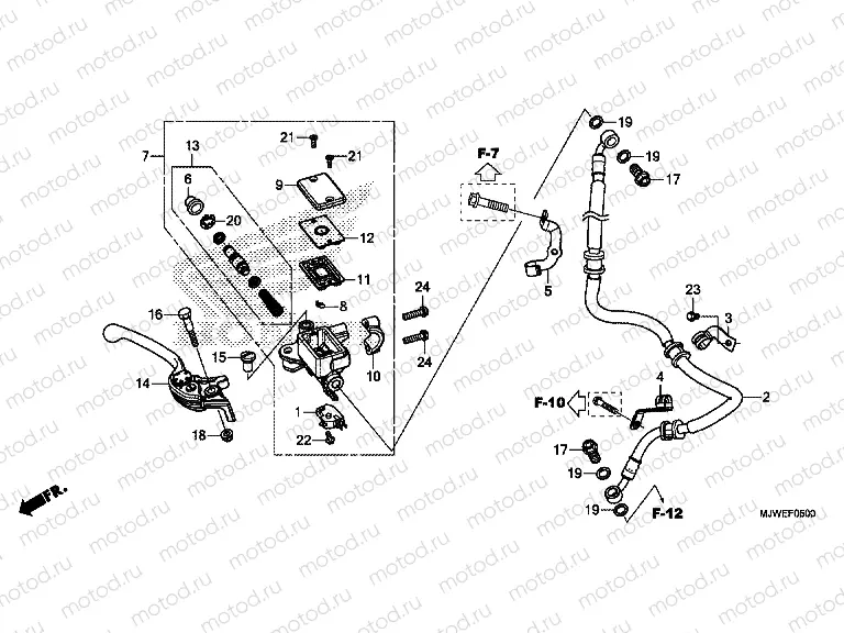 F-5 FRONT BRAKE MASTER CYLINDER (CBR500R)