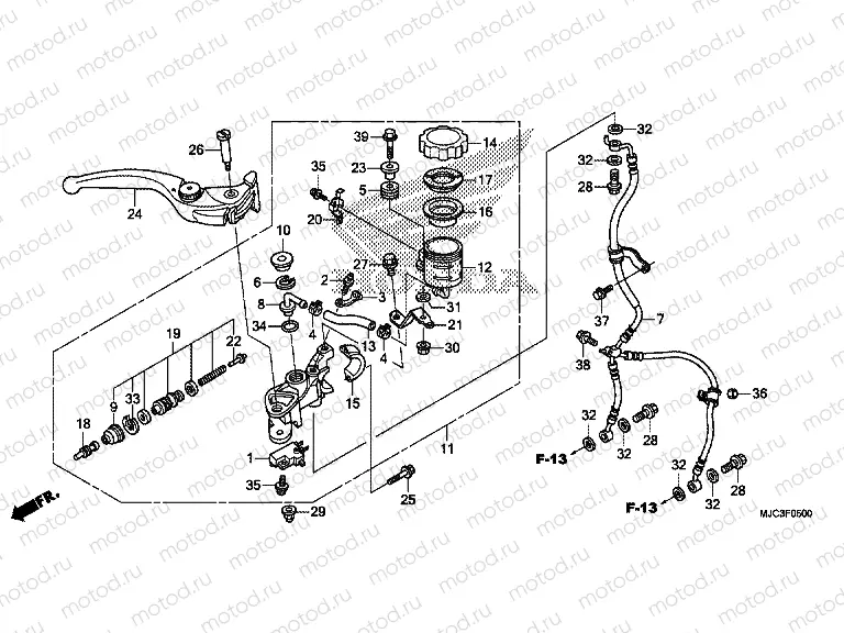 F-5 FRONT BRAKE MASTER CYLINDER (CBR600RR)