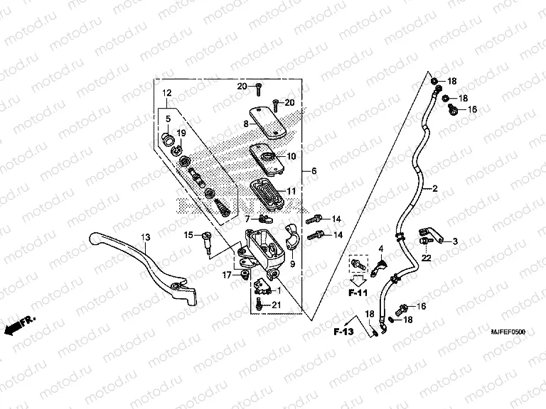 F-5 FRONT BRAKE MASTER CYLINDER (CTX700N)