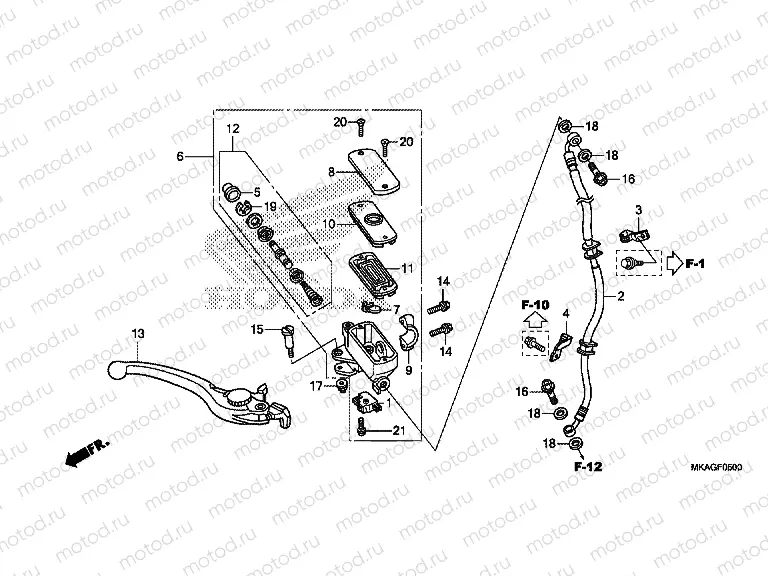 F-5 FRONT BRAKE MASTER CYLINDER (NC750S)