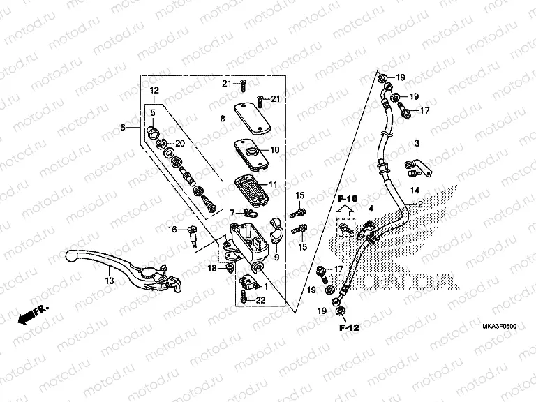 F-5 FRONT BRAKE MASTER CYLINDER (NC750X)