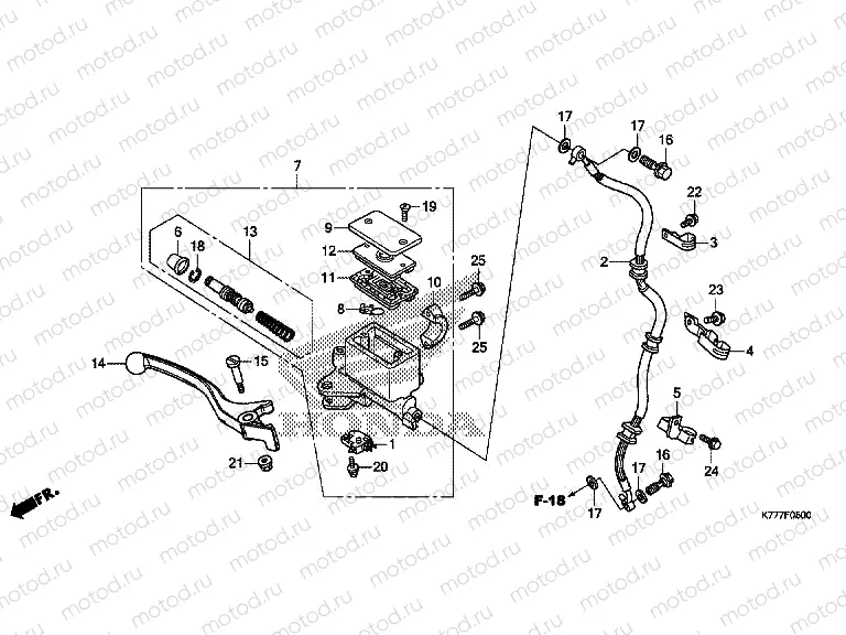 F-5 FRONT BRAKE MASTER CYLINDER (SH125D)