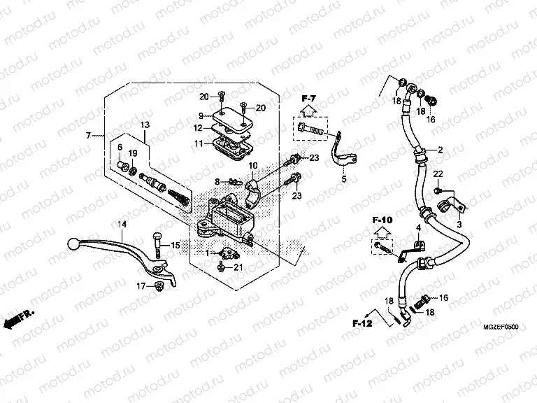 F-5 FRONT BRAKE MASTER CYLINDER (STD)