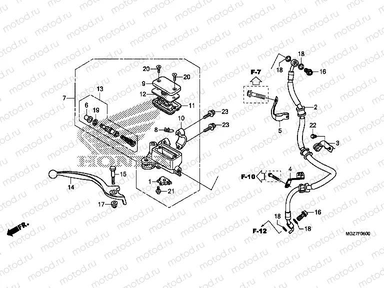 F-5 FRONT BRAKE MASTER CYLINDER (STD)